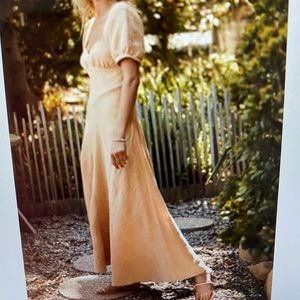 Free People, peach Maxi dress